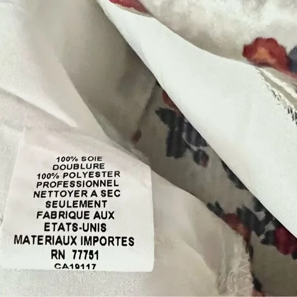 Betsy Johnson Silk Floral Print Dress Tie Neck Size 4 - Picture 5 of 5